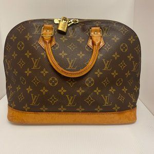 Auth Louis Vuitton Alma Satchel Bag